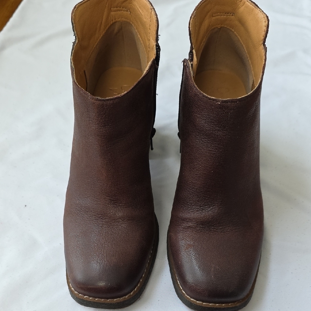 Crown Vintage Hashel Dark Brown Leather Ankle Boots - Picture 3 of 7